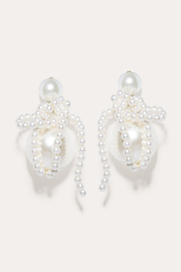 Time is Thirsty - Pearl and Gold Plated Earrings