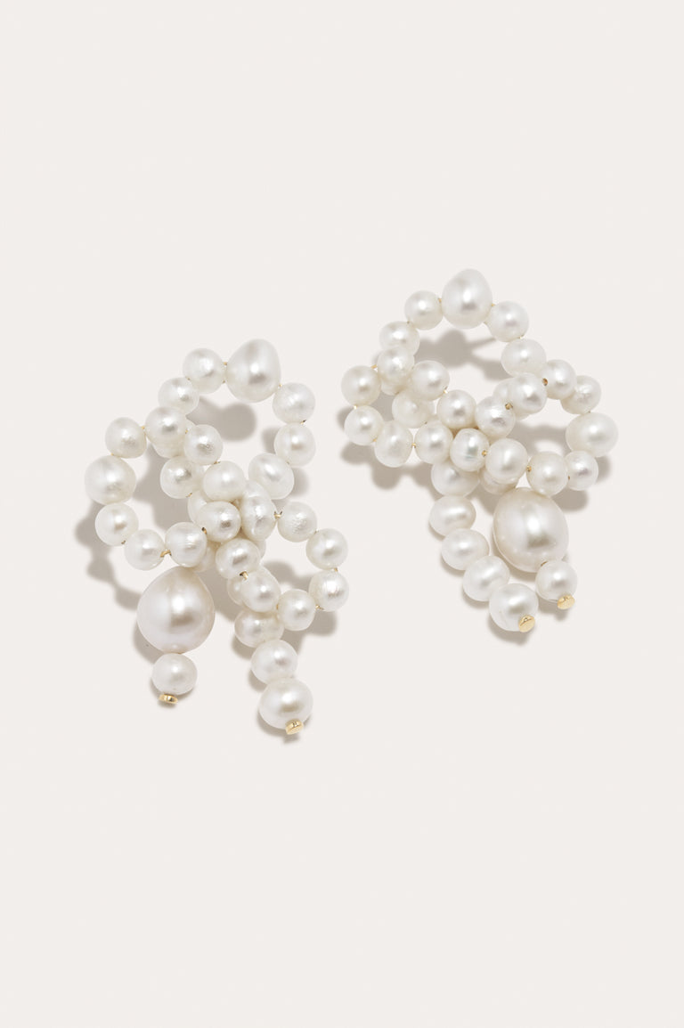 Five Second Rule - Pearl and Recycled Gold Vermeil Earrings