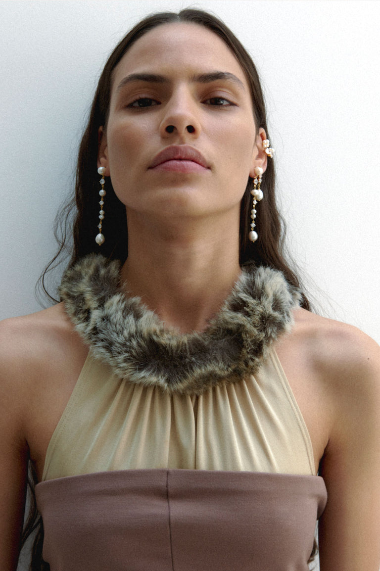Voyage - Pearl and Zirconia Recycled Gold Vermeil Earrings