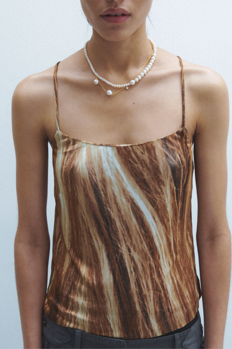 Ignoring All Relevant Information - Pearl and Zirconia Recycled Gold Vermeil Necklace