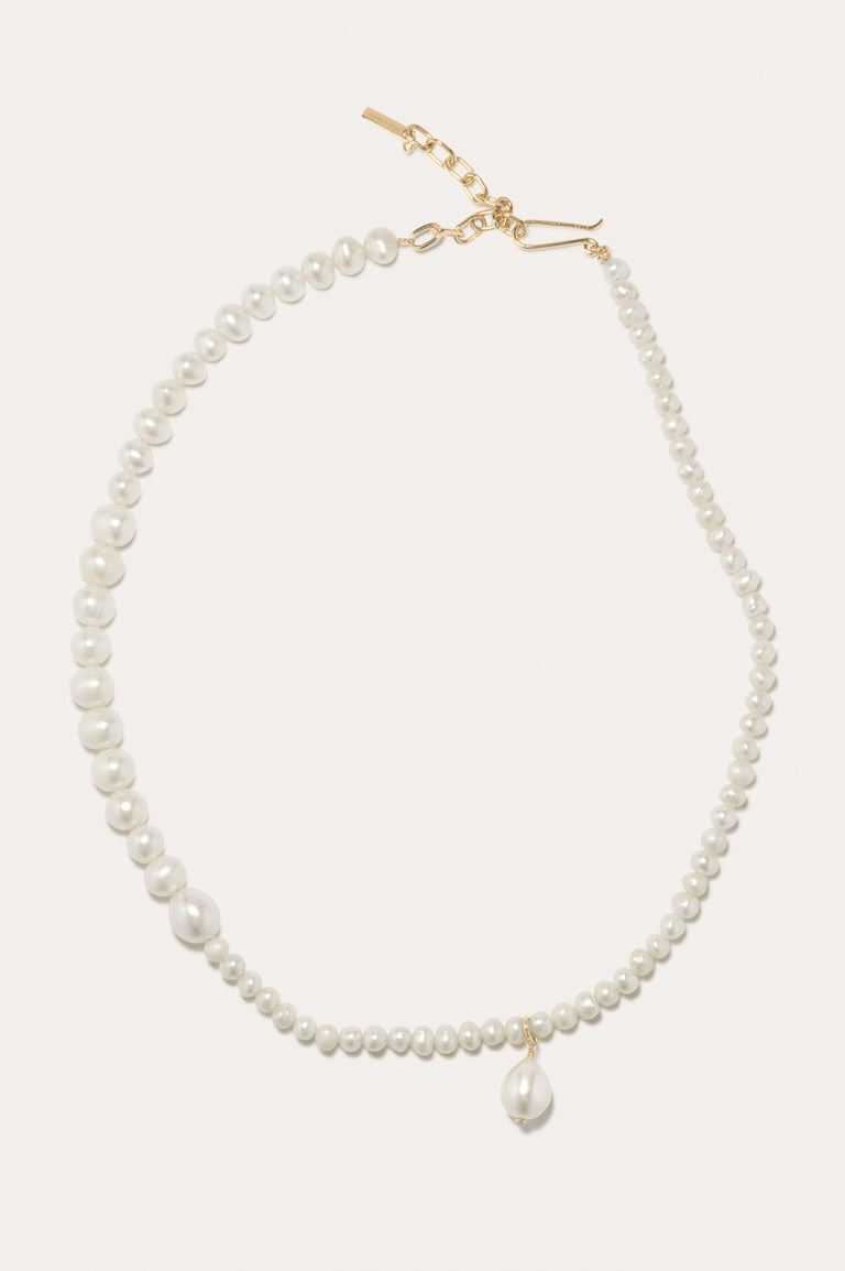 Casting Light - Pearl and Recycled Gold Vermeil Necklace