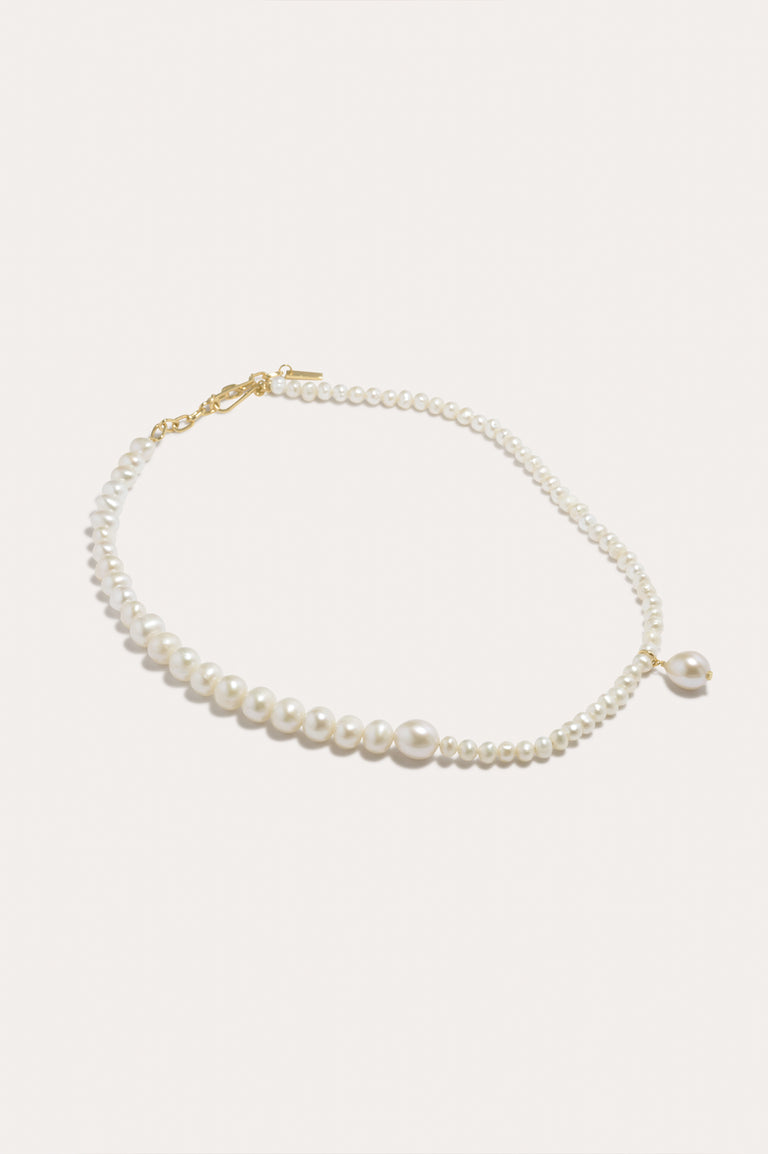 Casting Light - Pearl and Recycled Gold Vermeil Necklace
