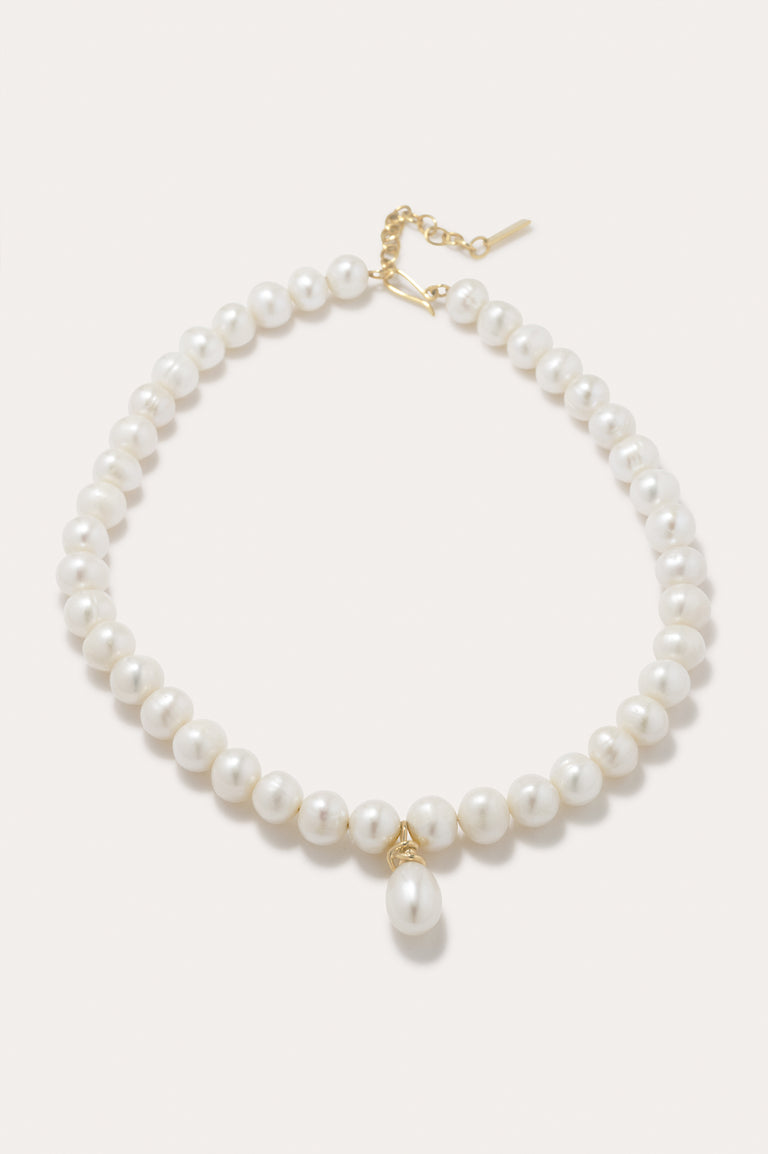 A Parcel of Endless Time - Pearl and Recycled Gold Vermeil Necklace