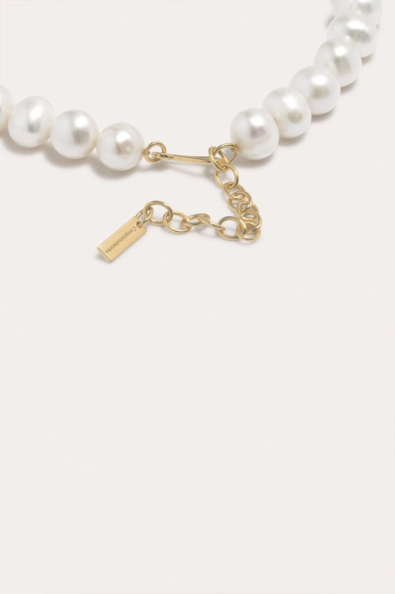 A Parcel of Endless Time - Pearl and Recycled Gold Vermeil Necklace