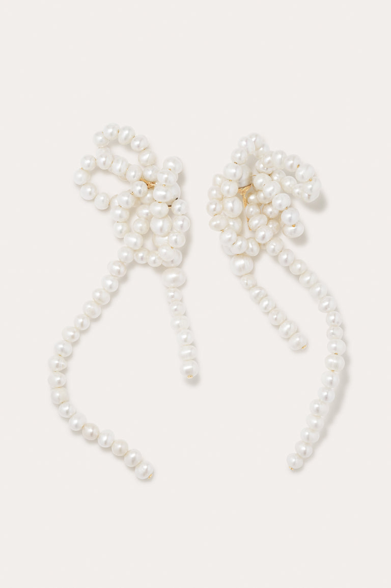 Time’s Frequency - Pearl and Recycled Gold Vermeil Earrings