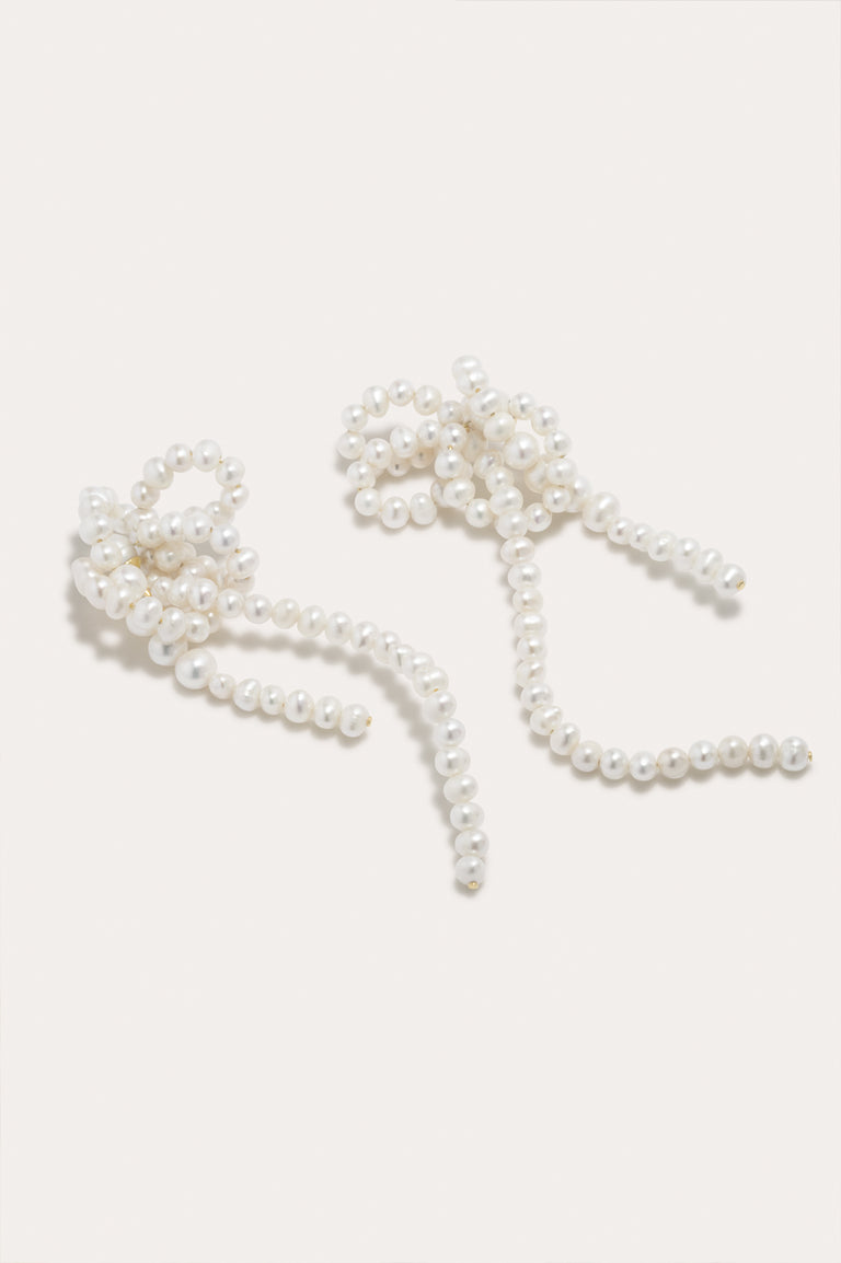 Time’s Frequency - Pearl and Recycled Gold Vermeil Earrings