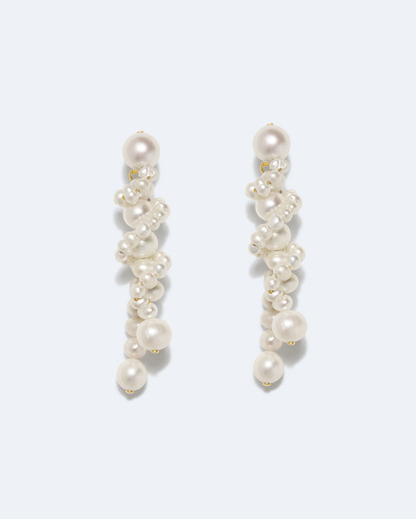 The Soft Light of the Sun - Pearl and Recycled Gold Vermeil Earrings