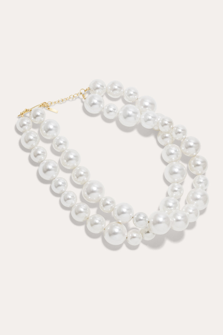 Bells, But No Whistles - Pearl and Gold Vermeil Necklace