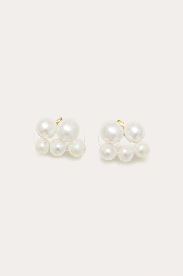 Universal Code - Pearl and Recycled Gold Vermeil Earrings