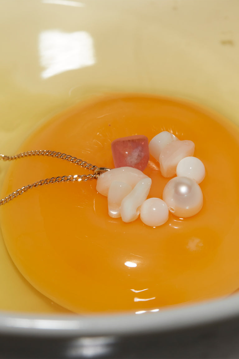 Unnecessary Drama? - Pearl, Mother of Pearl and Amethyst Bead Gold Vermeil Pendant