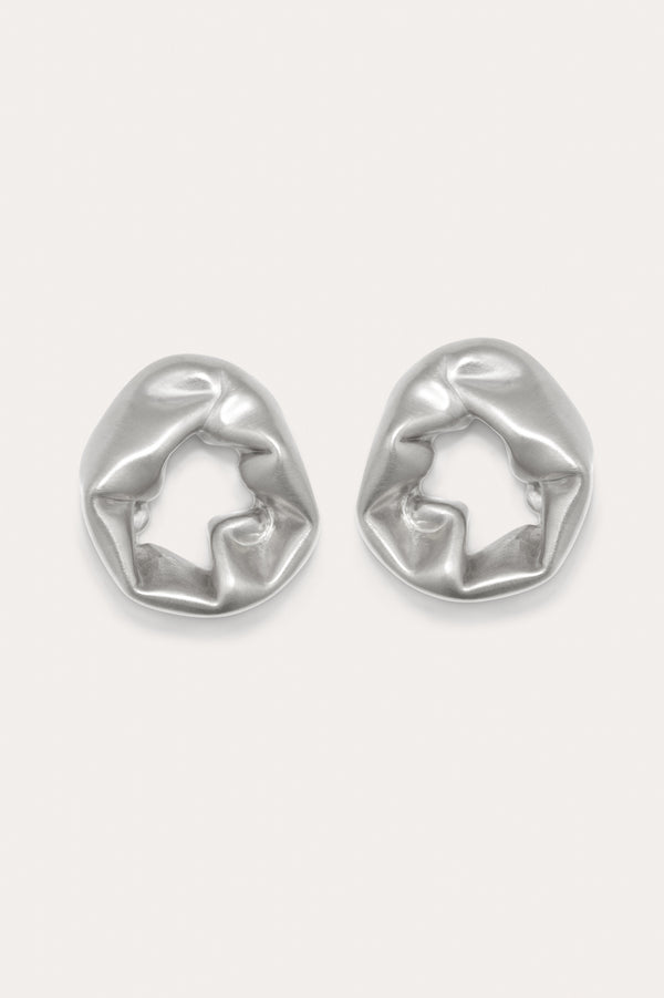 Scrunch - Recycled Silver Earrings