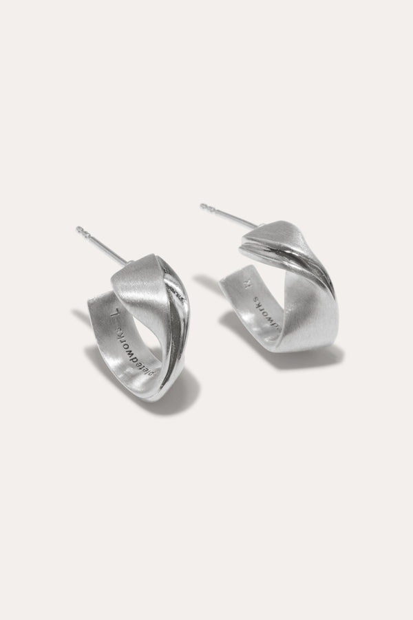 Plume - Recycled Silver Earrings