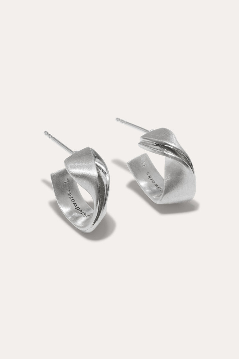 Plume - Recycled Silver Earrings