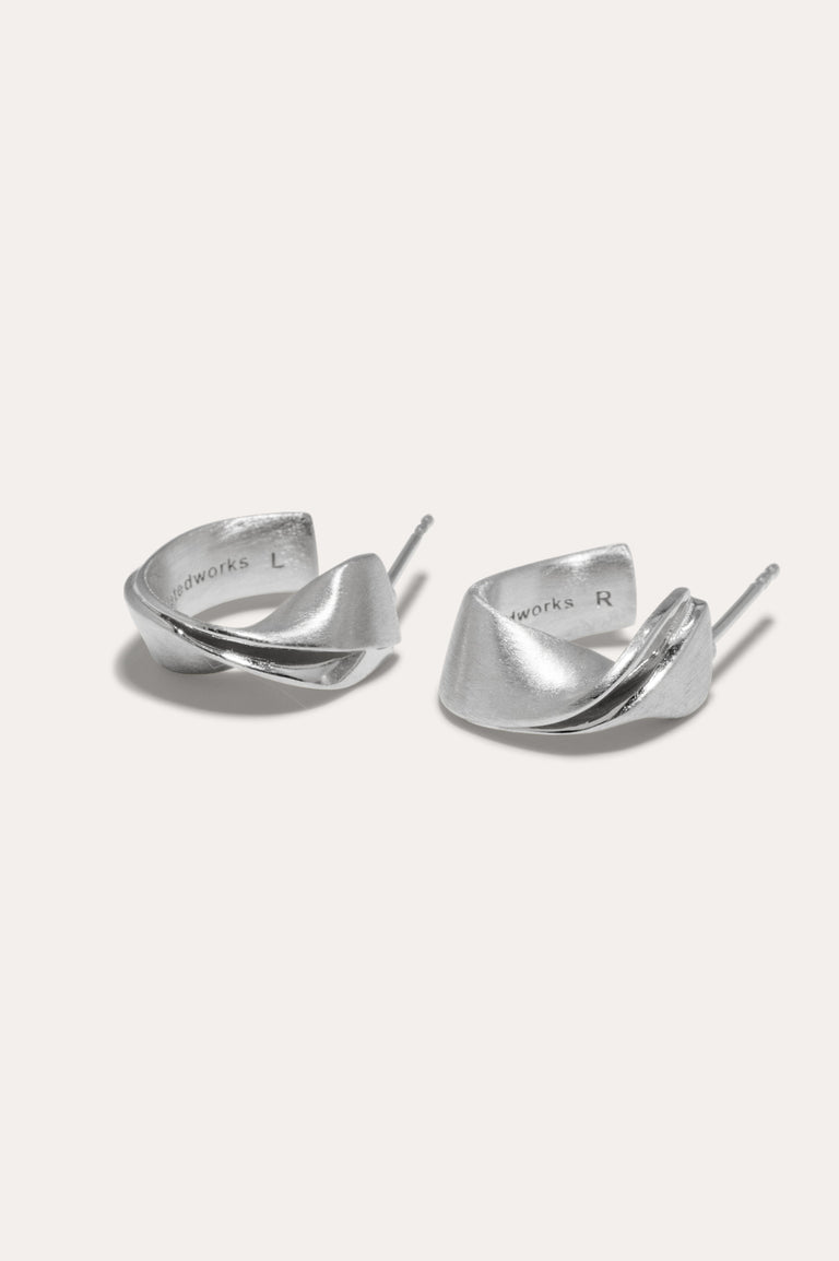 Plume - Recycled Silver Earrings