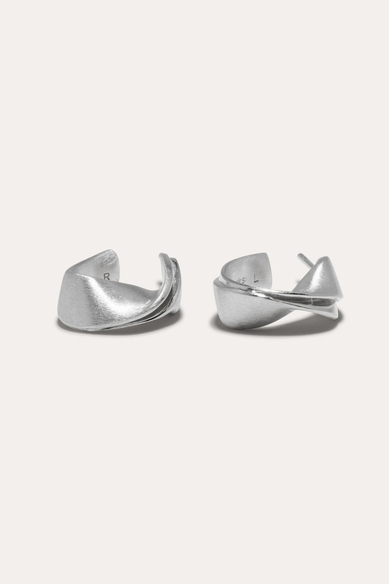 Plume - Recycled Silver Earrings