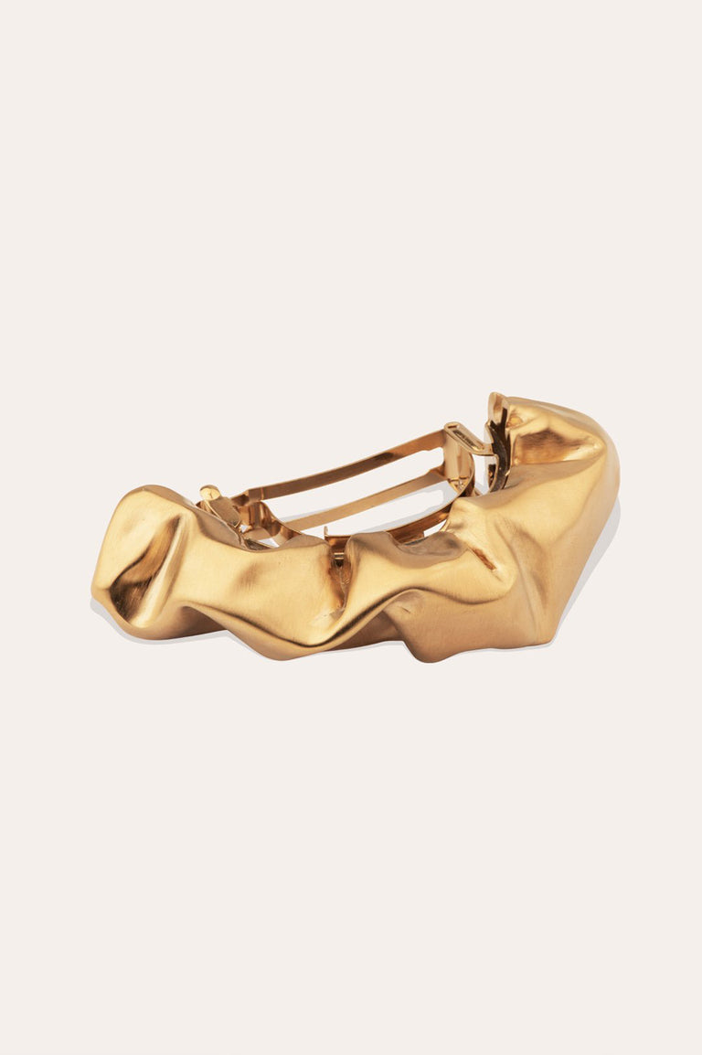 Scrunch - Gold Plated Hair Barrette