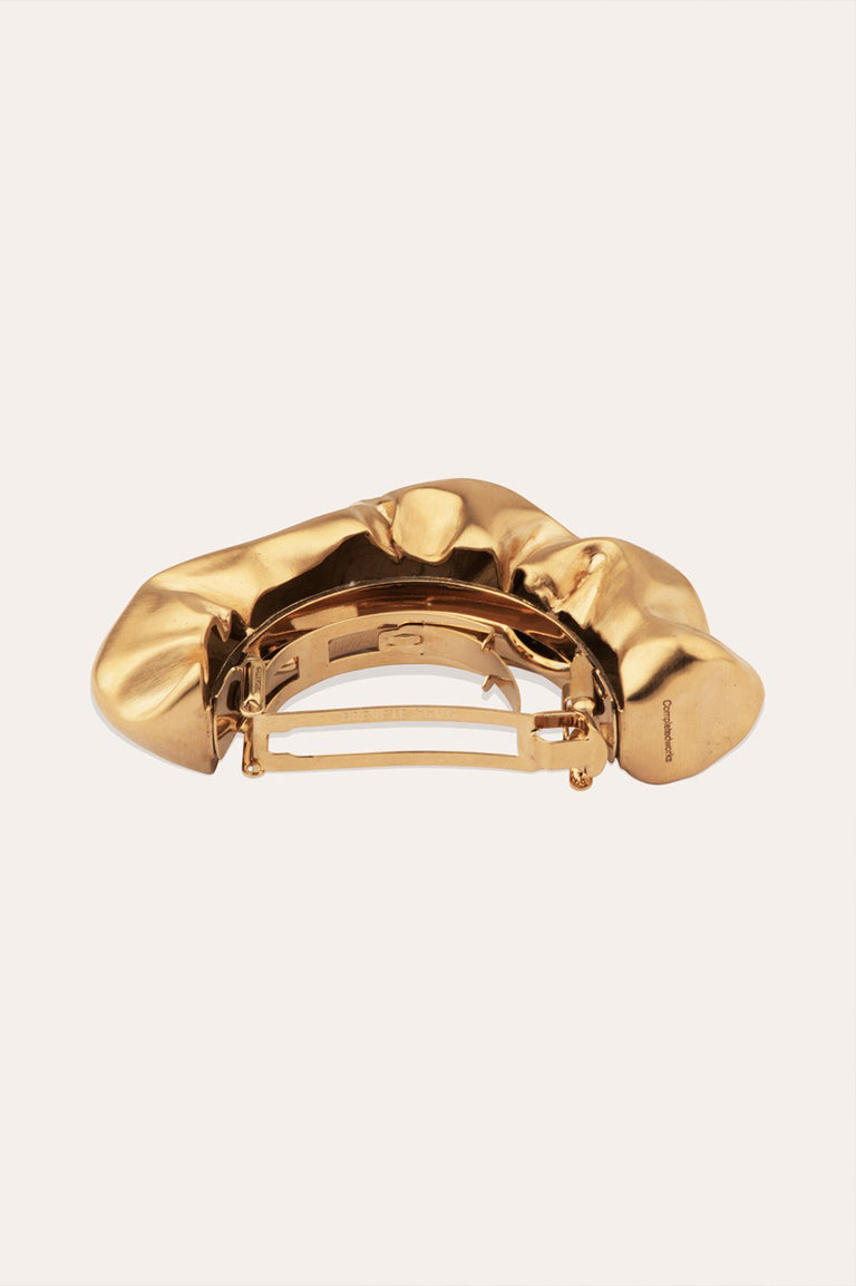 Scrunch - Gold Plated Hair Barrette