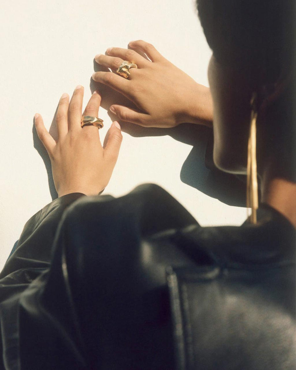 Crunched: A Tale of Abandoned Legal Strategies - Recycled Gold Vermeil Ring