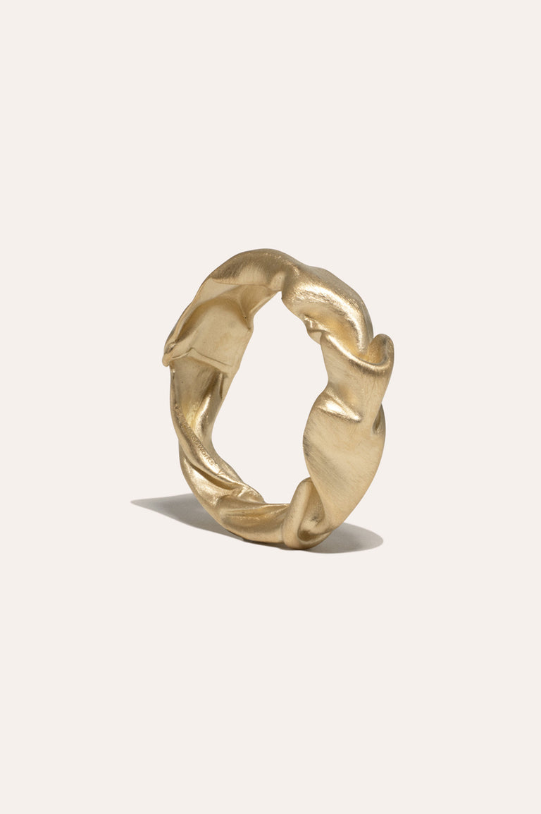 "Notsobig" Crunched - Recycled Gold Vermeil Ring