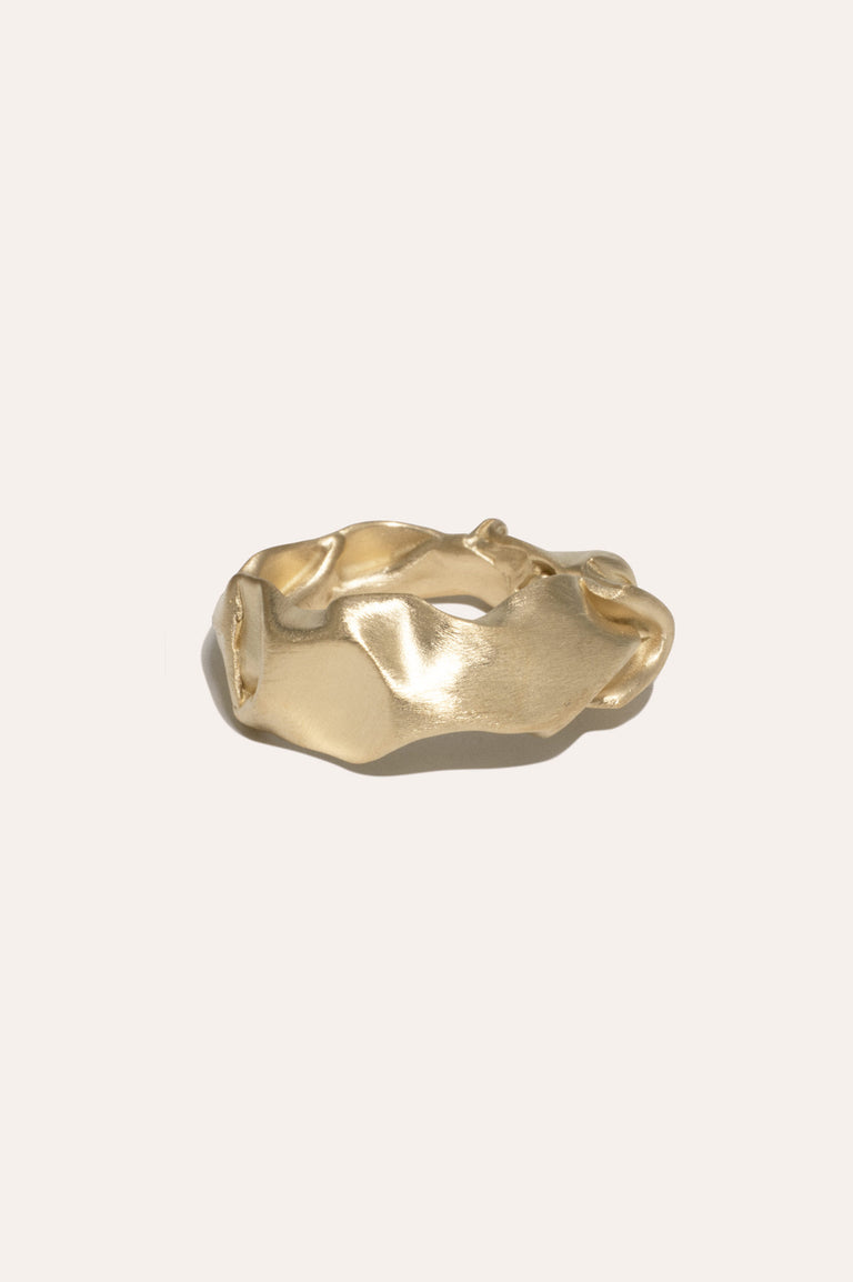 "Notsobig" Crunched - Recycled Gold Vermeil Ring