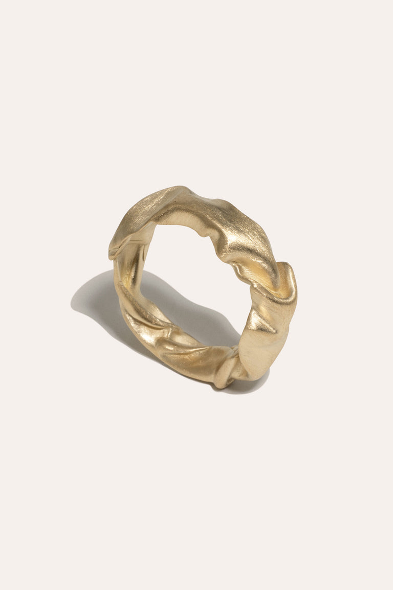 "Notsobig" Crunched - Recycled Gold Vermeil Ring