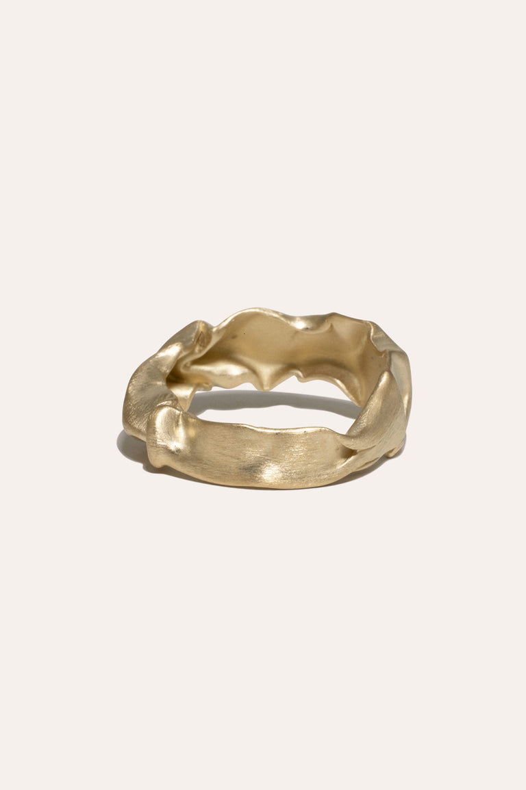 "Notsobig" Crunched - Recycled Gold Vermeil Ring