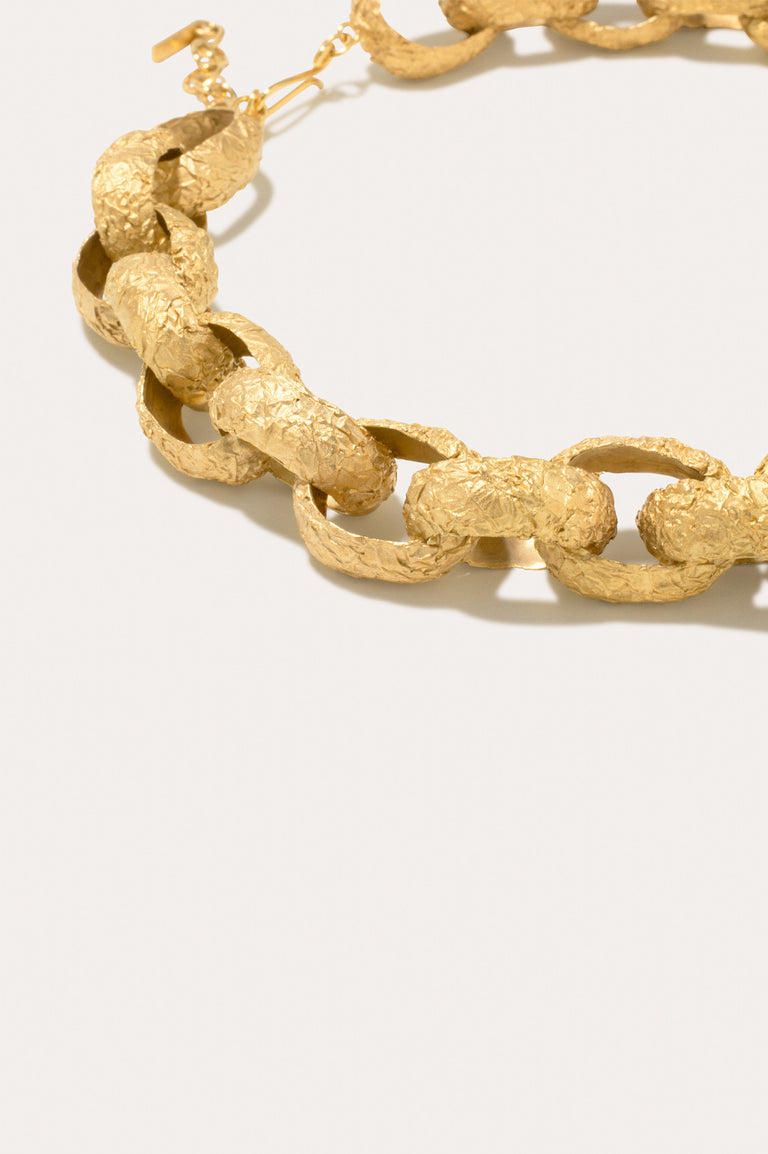 The Cave You Fear to Enter Holds The Treasure That You Seek -  Gold Plated Necklace