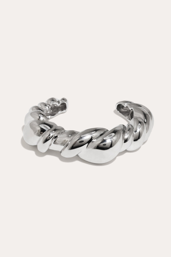 Meandering - Rhodium Plated Cuff
