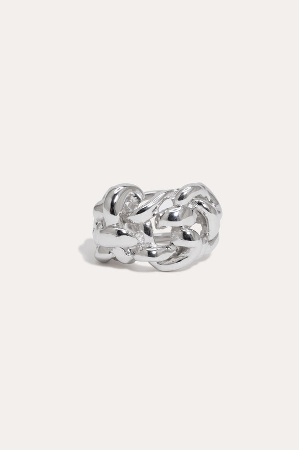 Woven - Recycled Silver Ear Cuff