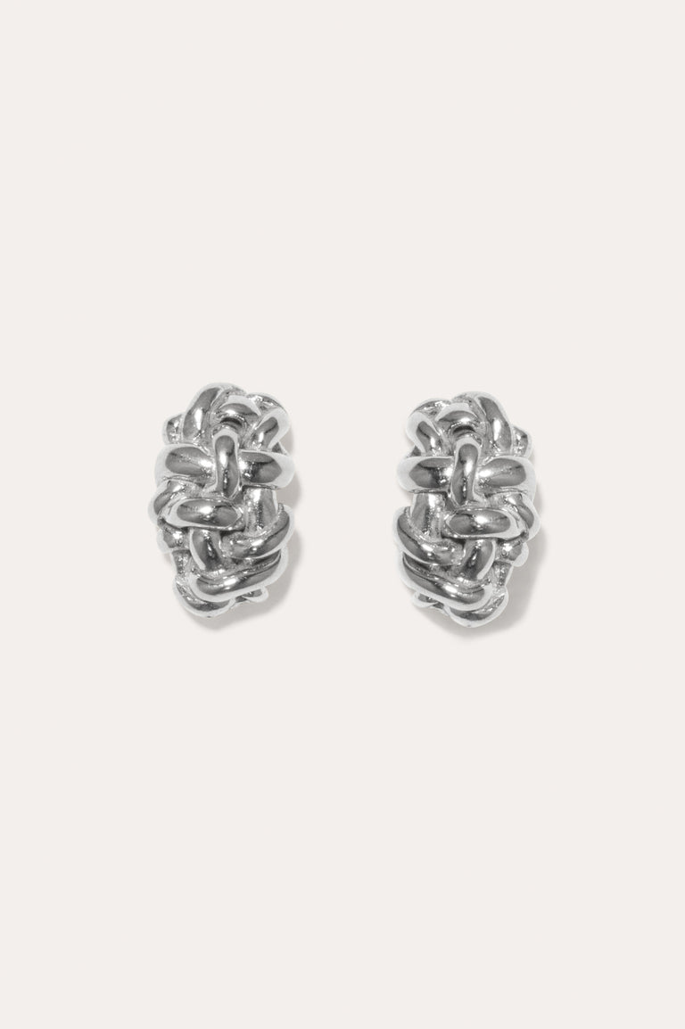 The Paths of Memory - Recycled Silver Earrings