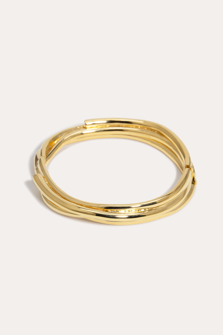 The Shifting Ground Beneath Our Feet - Gold Plated Bangle