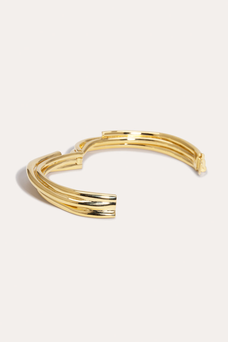 The Shifting Ground Beneath Our Feet - Gold Plated Bangle