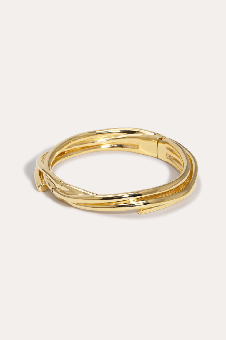 The Shifting Ground Beneath Our Feet - Gold Plated Bangle