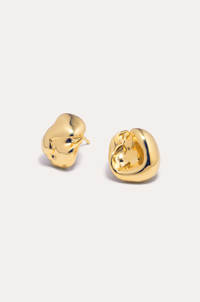 MERIT x Completedworks Organic Gold Vermeil Stud Earrings