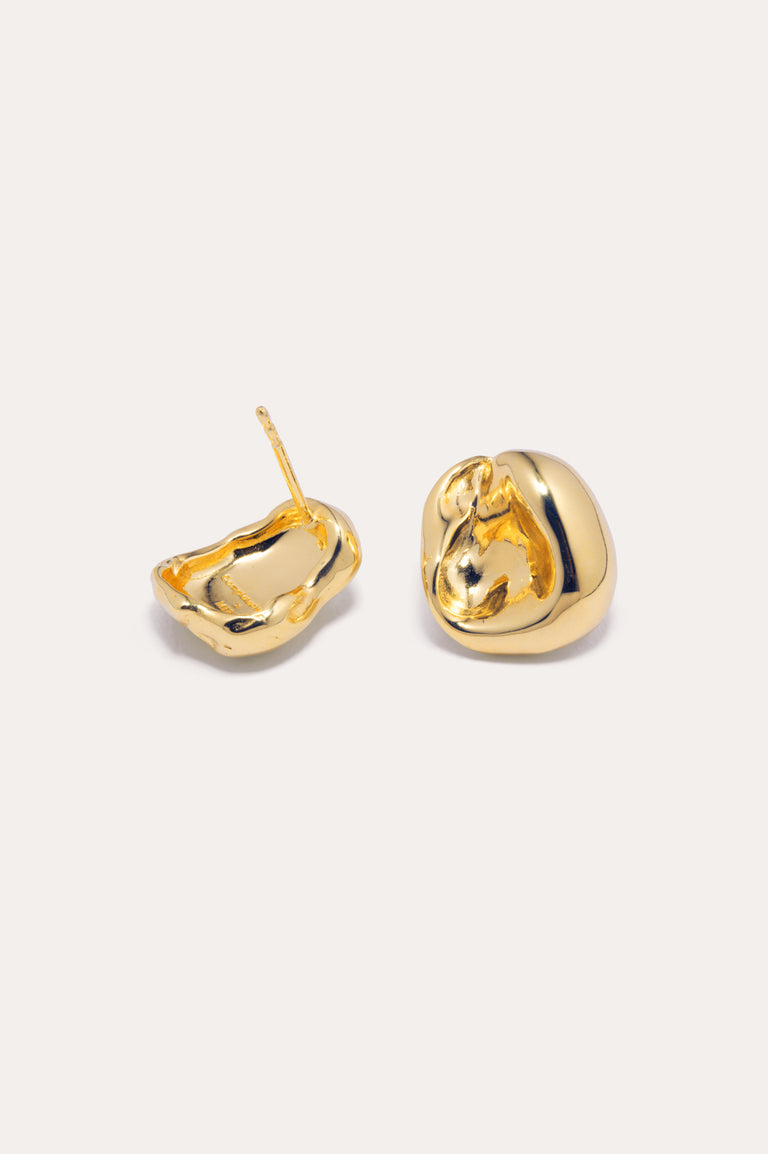 MERIT x Completedworks Organic Gold Vermeil Stud Earrings