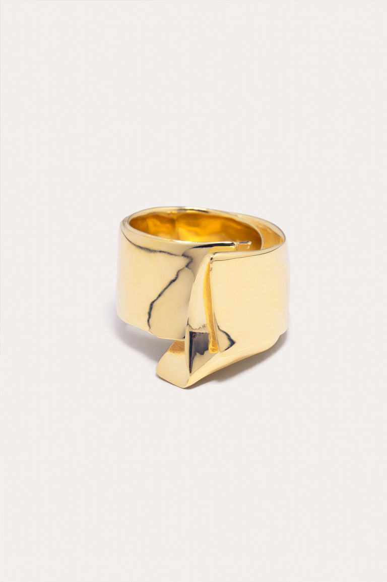 Soggy Envelope - Gold Plated Ring