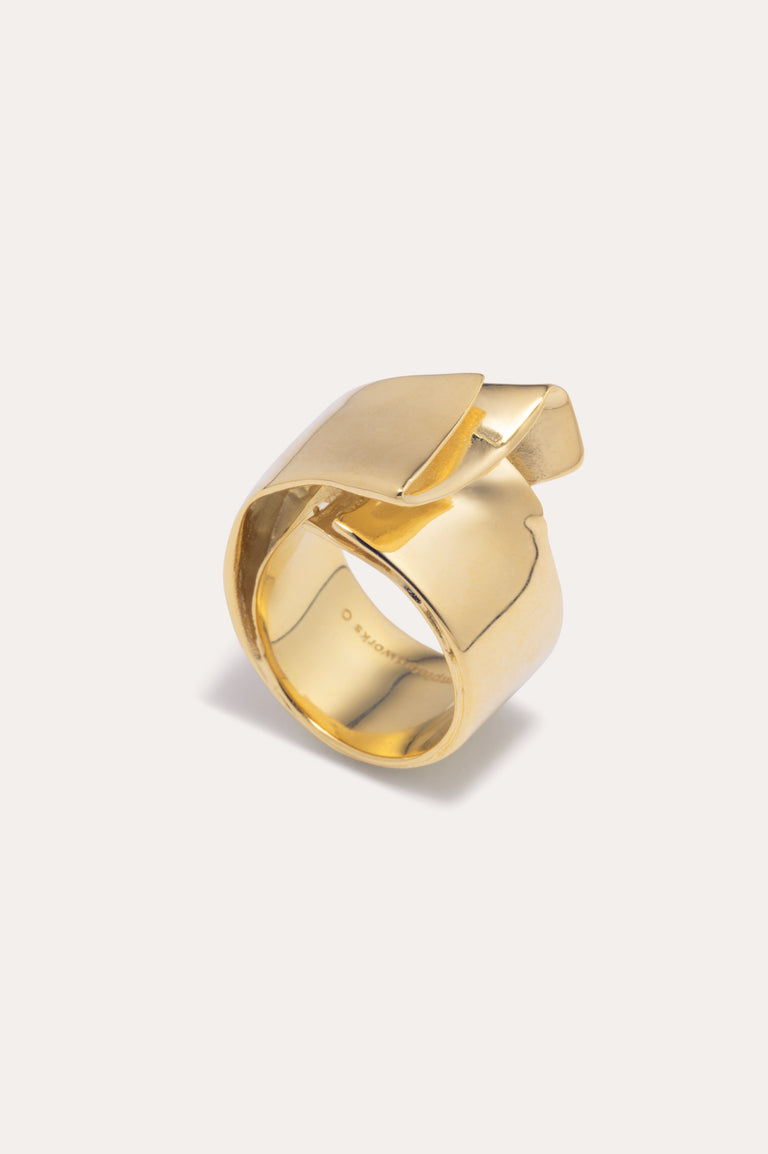 Soggy Envelope - Gold Plated Ring