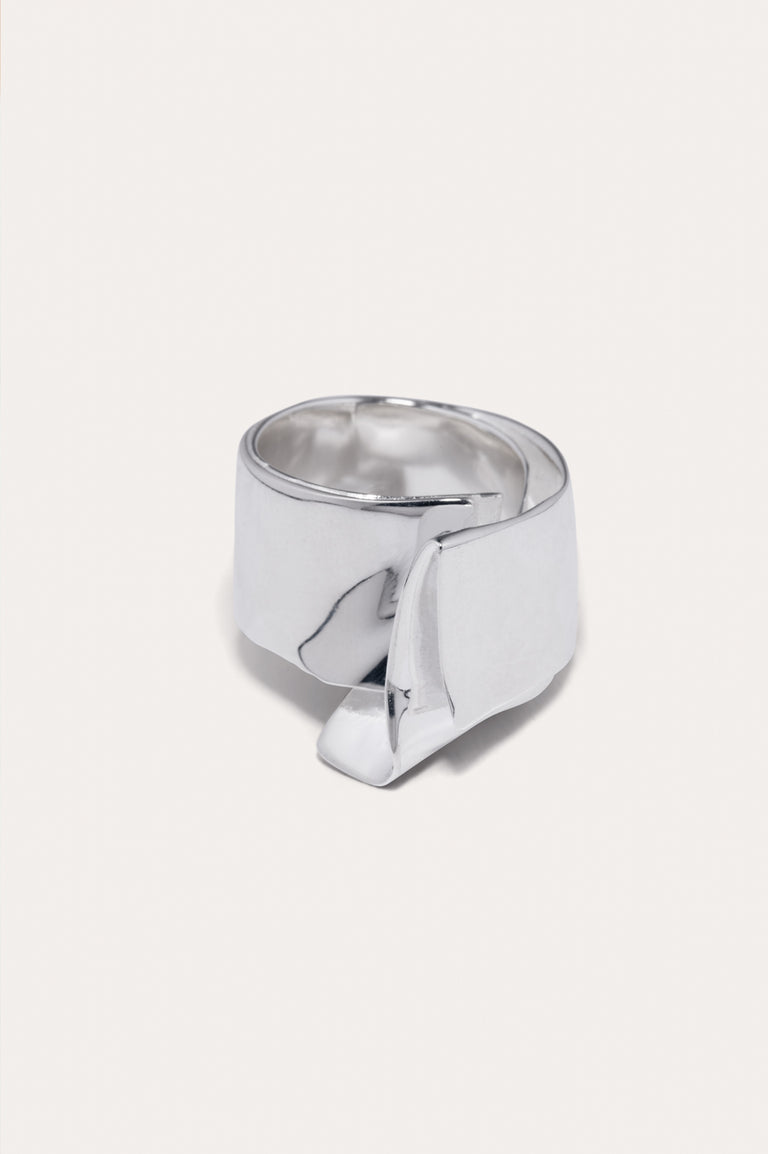Soggy Envelope - Recycled Silver Ring