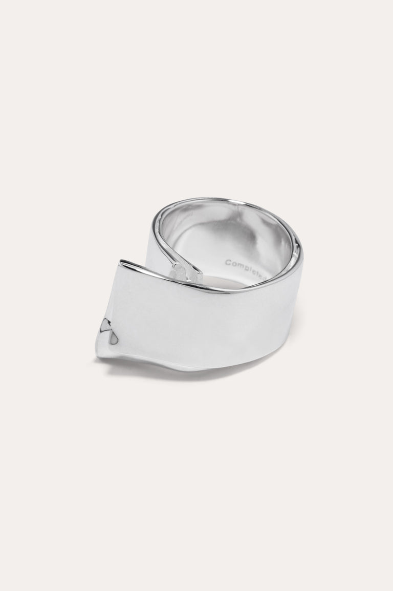 Soggy Envelope - Recycled Silver Ring