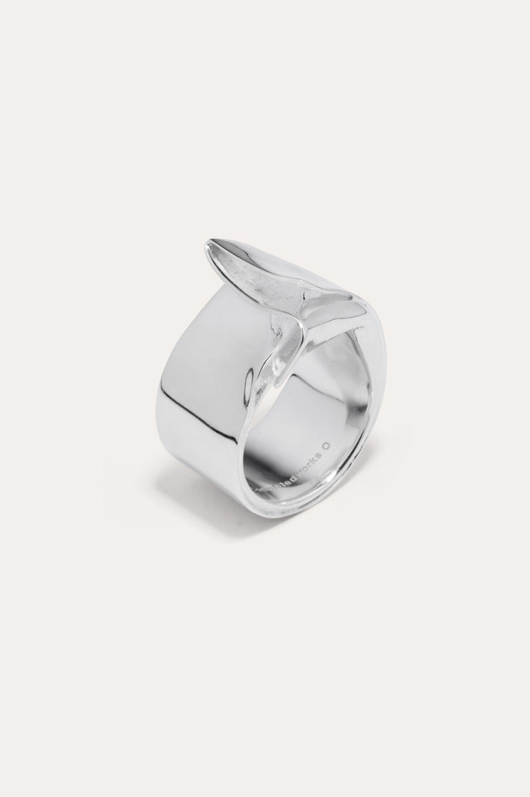 Soggy Envelope - Recycled Silver Ring