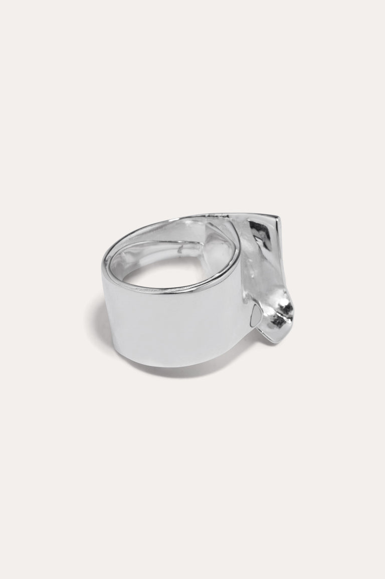 Soggy Envelope - Recycled Silver Ring