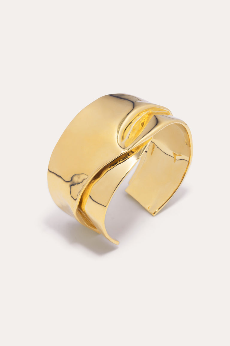 Soggy Envelope - Gold Plated Cuff