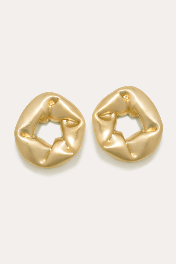 Oversized Scrunch - Recycled Gold Vermeil Earrings