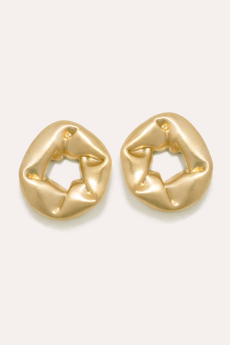 Oversized Scrunch - Recycled Gold Vermeil Earrings