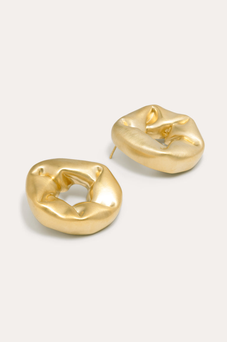 Oversized Scrunch - Recycled Gold Vermeil Earrings