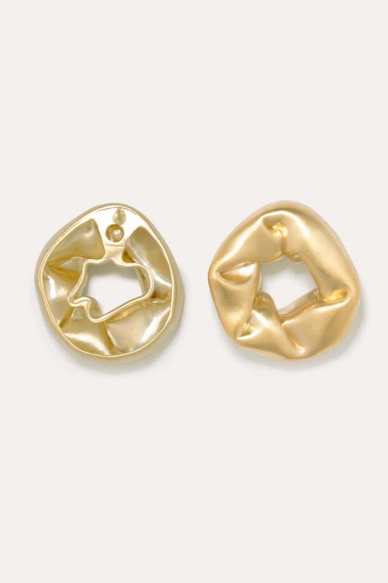 Oversized Scrunch - Recycled Gold Vermeil Earrings