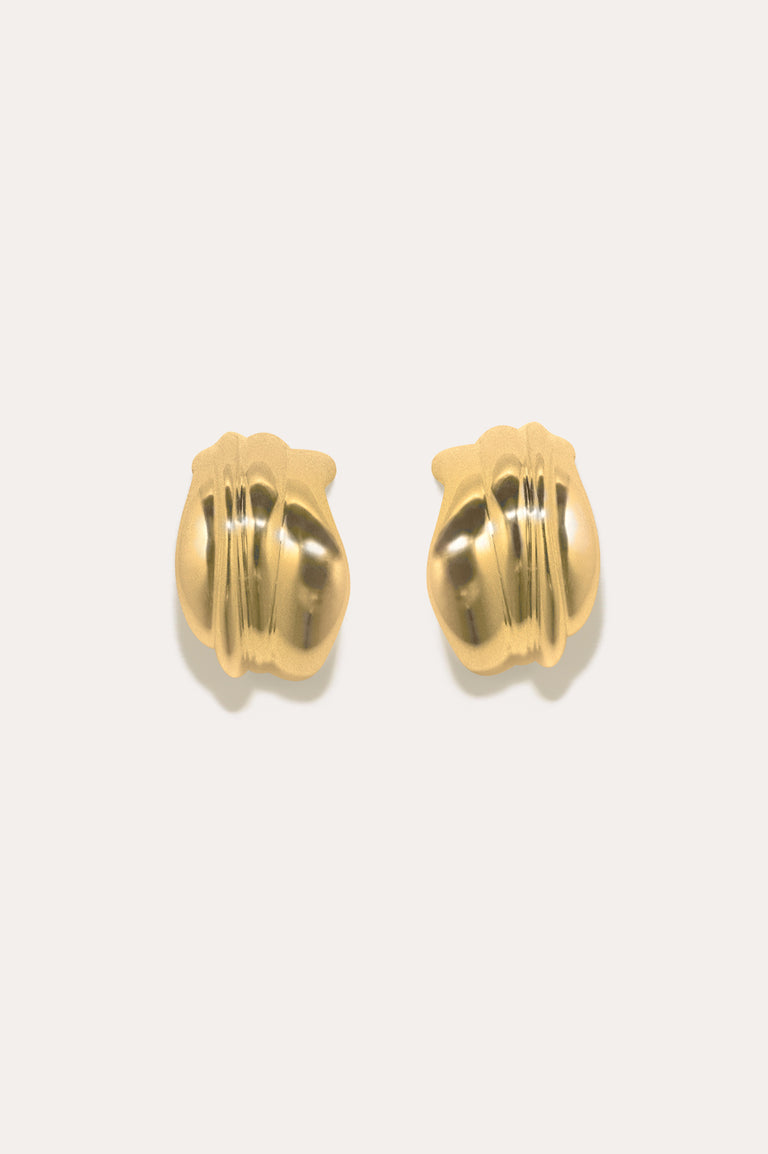Foreshore - Satin Recycled Gold Vermeil Earrings