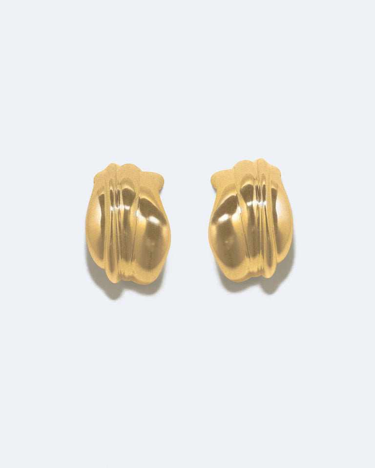 Foreshore - Satin Recycled Gold Vermeil Earrings