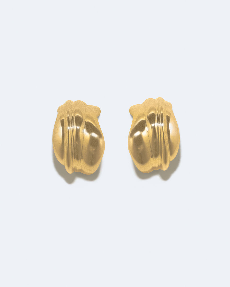 Foreshore - Satin Recycled Gold Vermeil Earrings
