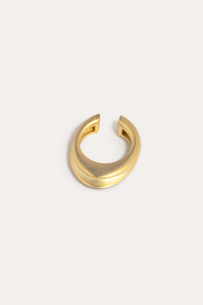 Is This Riveting? - Set of 3 Satin Gold Plated Ear Cuffs